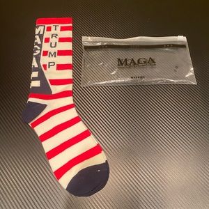 DONALD TRUMP MAGA SOCKS - BRAND NEW IN PACKAGE - ONE SIZE FITS ALL